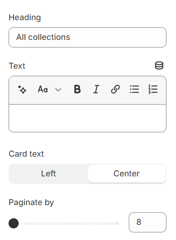 list collections general